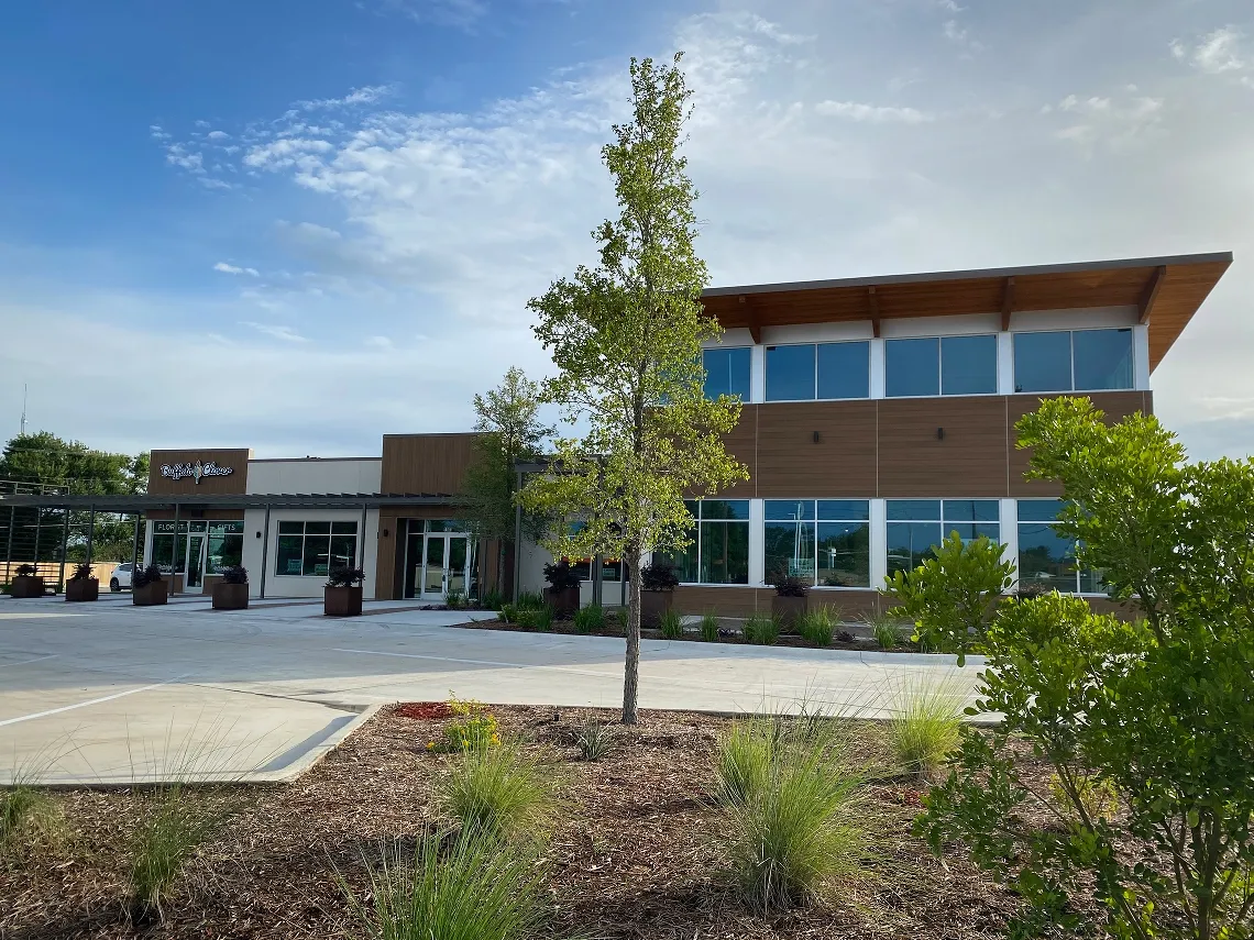 building and parking
